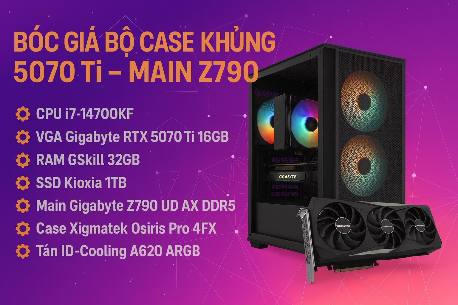 BÓC GIÁ BỘ CASE KHỦNG 5070 Ti – MAIN Z790