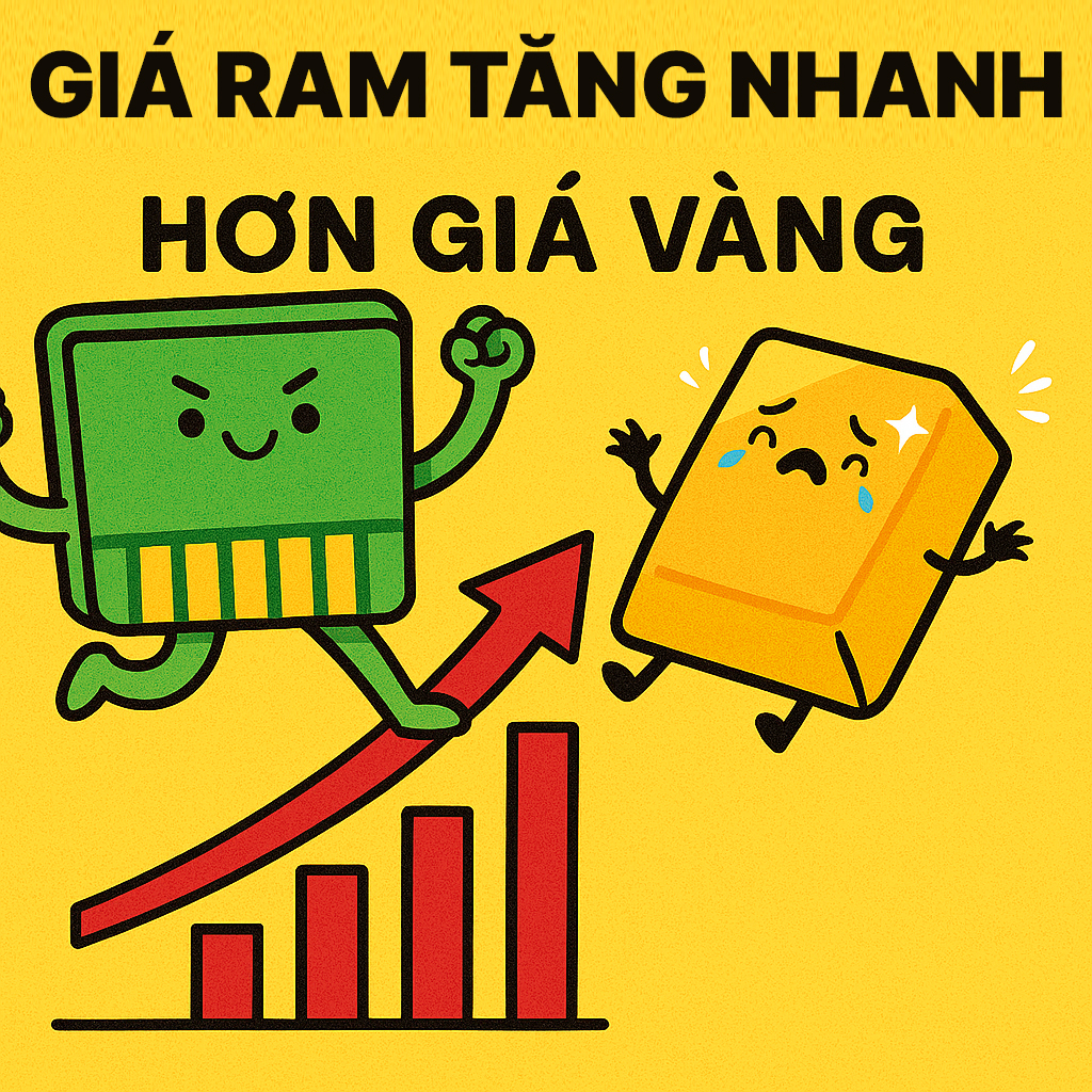 Giá RAM tăng gấp đôi từ tháng 8/2025: Người dùng công nghệ “đứng hình”, thị trường linh kiện chao đảo